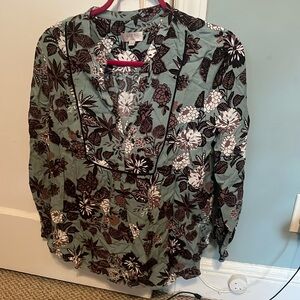 Loft peasant floral peasant blouse.